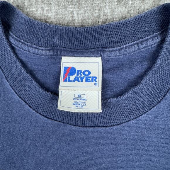Vintage Pro Player Denver Broncos T-Shirt Men's XL Blue NFL Helmet Football 90s - Picture 3 of 7